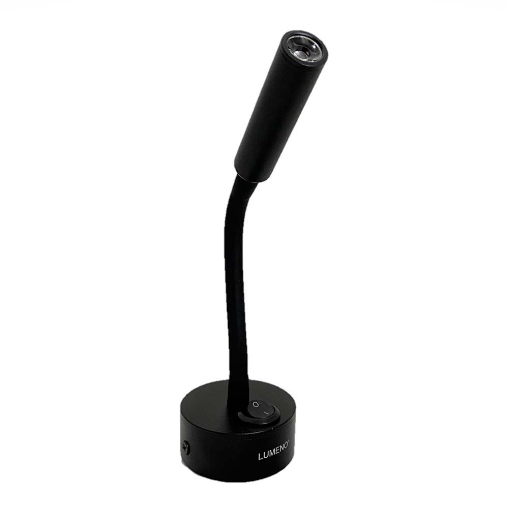 POS_LUMENO470 Lumeno Reading Light 15cm Goose Neck Black - Image 1