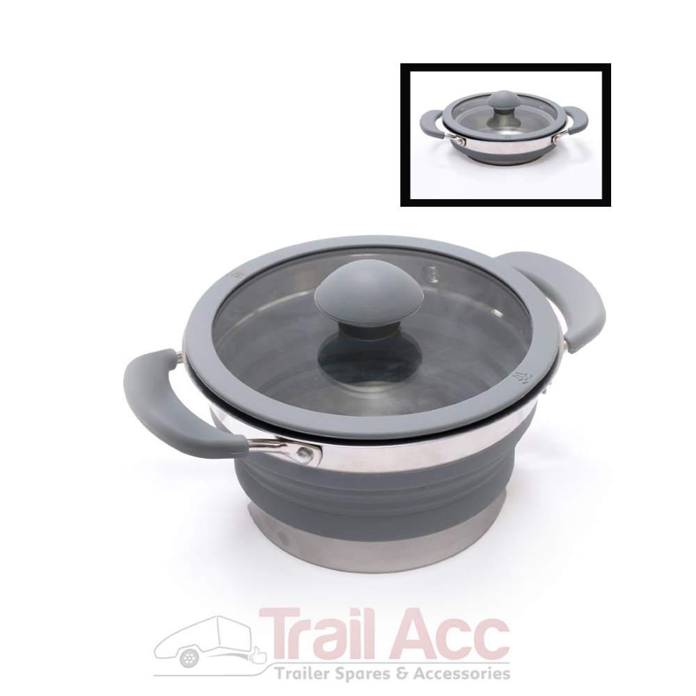 POS_SAUCEPAN Collapsible Saucepan 1l-Grey - Image 1