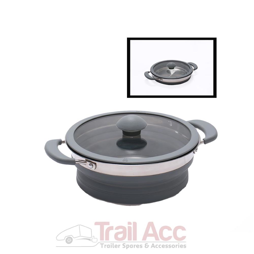 POS_SAUCEPANCORRECT Collapsible Saucepan 1.5l-grey - Image 1