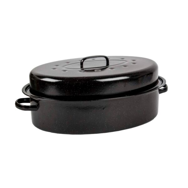 Oval Casserol Kaufmann 8L Enamel Coated with Lid 450X310X180