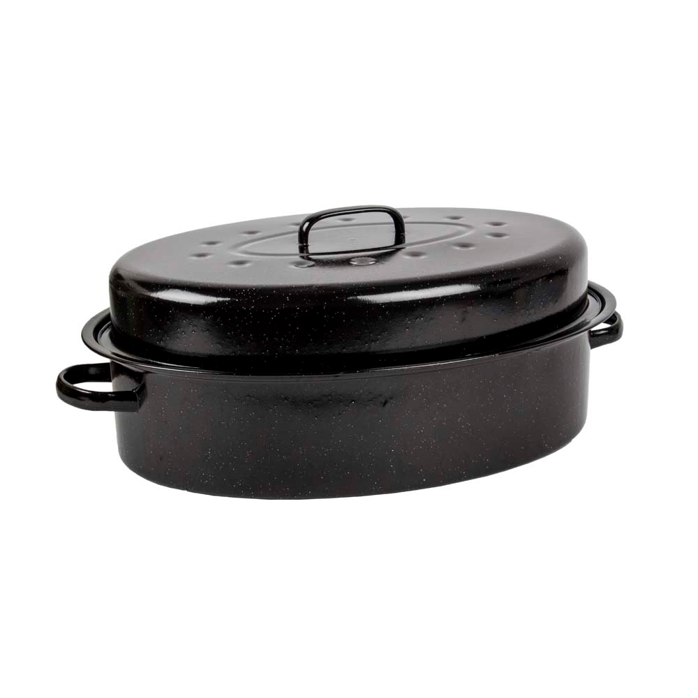 POS_V0418028 Oval Casserol Kaufmann 8L Enamel Coated with Lid 450X310X180 - Image 1