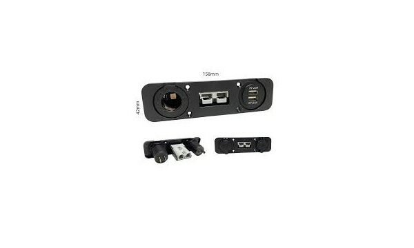 SQ Conn Panel w 12v Socket & Dual USB